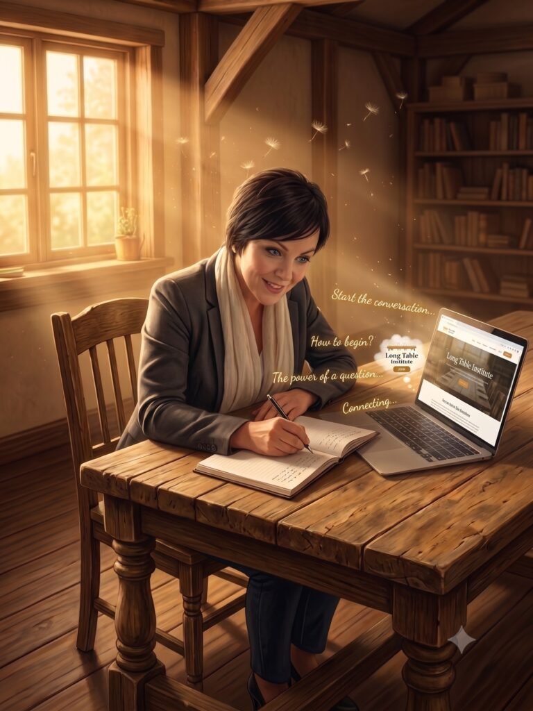 Let's start the Conversation. Picture of the Founder answering conversations