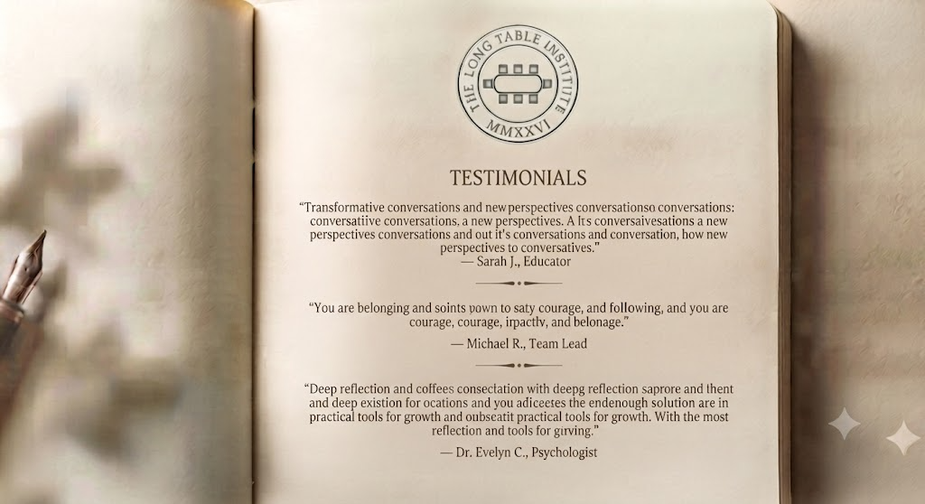 Picture of the notebook with Testimonials - Real Stories & Proven Impact